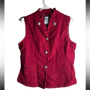 Miller vintage red wool Alpaca western vest size medium